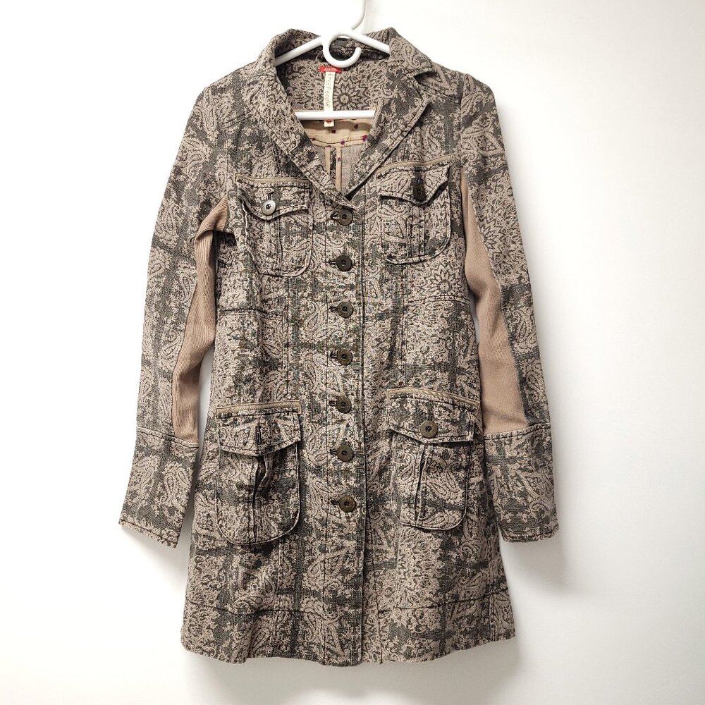 Free People Boho Trench Jacket Size 2